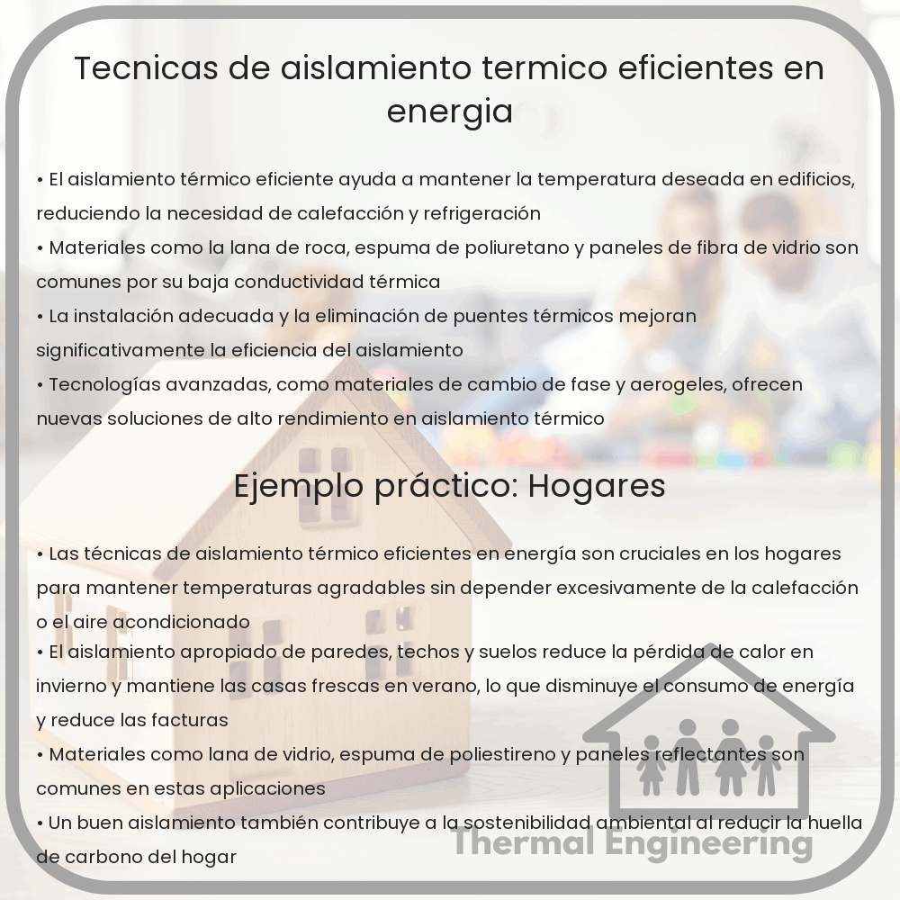 Técnicas de aislamiento térmico eficientes en energía