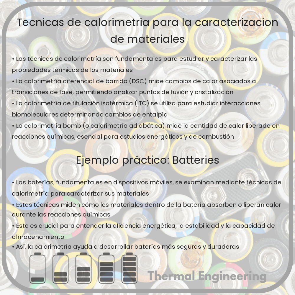 Técnicas de Calorimetría para la Caracterización de Materiales