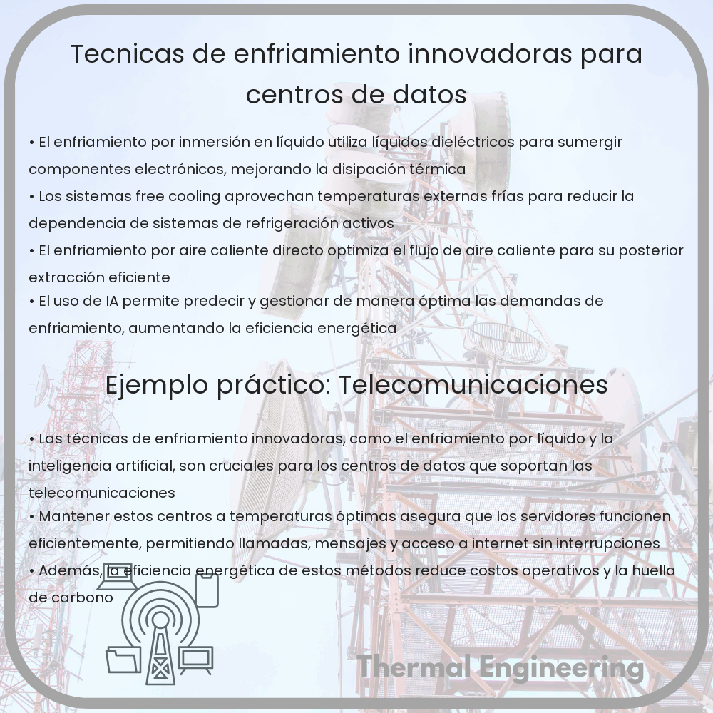 Técnicas de enfriamiento innovadoras para centros de datos