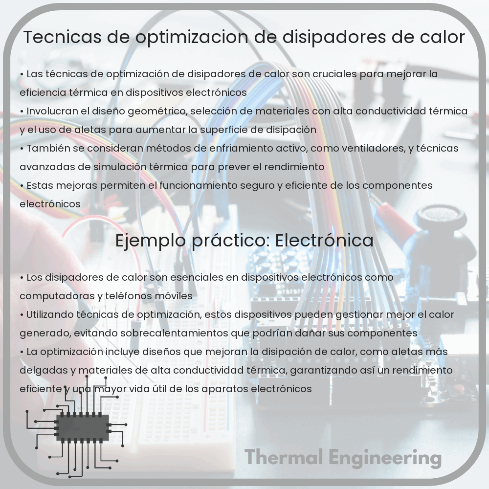 Técnicas de optimización de disipadores de calor