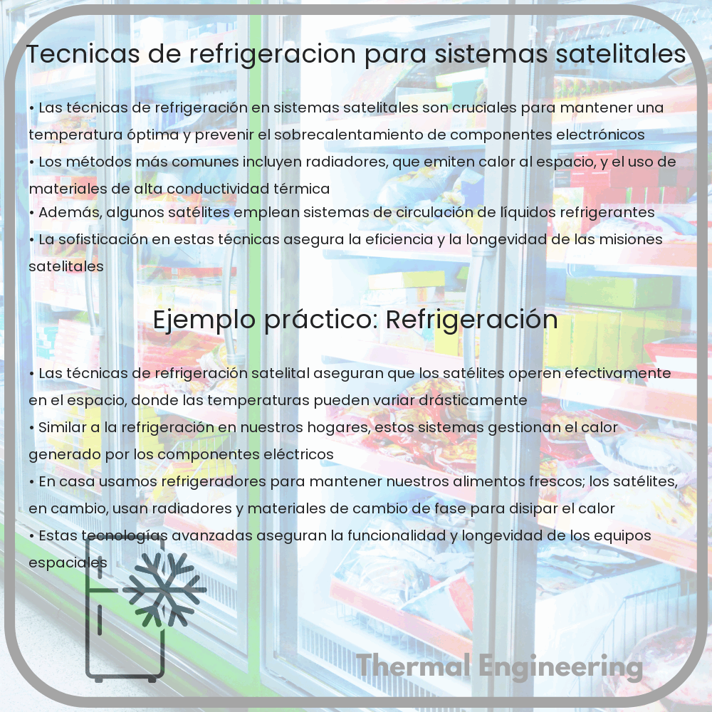 Técnicas de refrigeración para sistemas satelitales