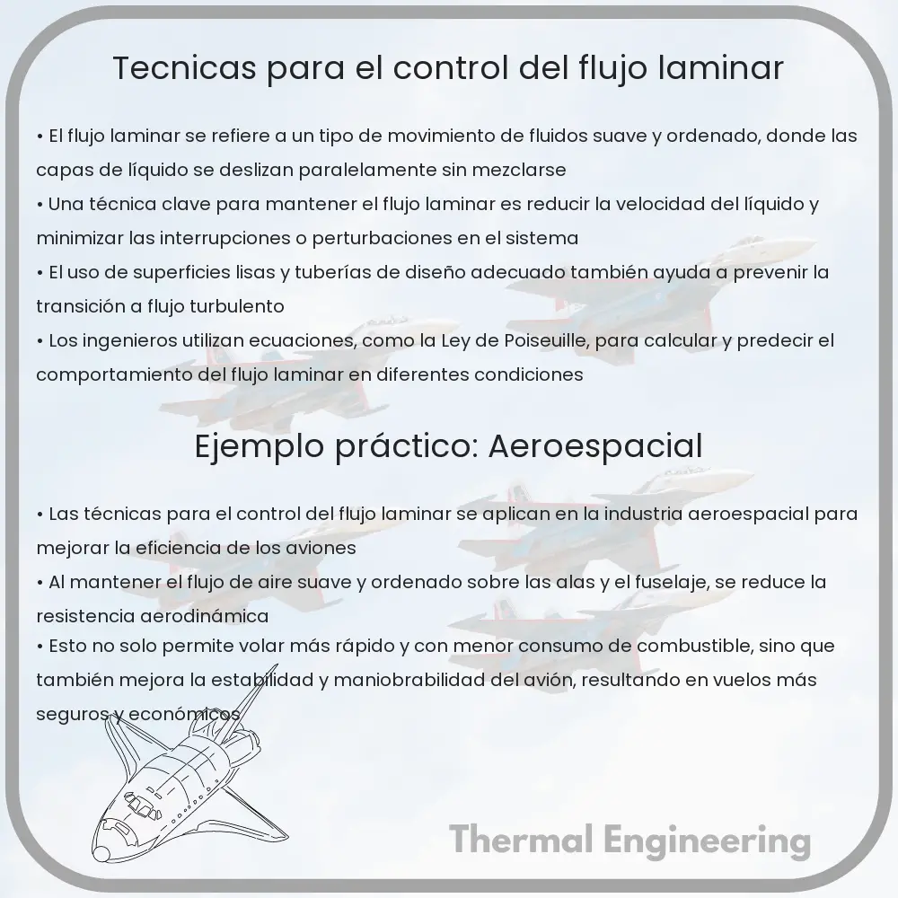 Técnicas para el control del flujo laminar
