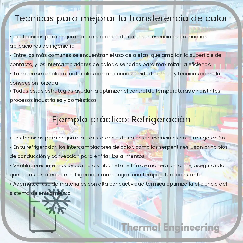 Técnicas para mejorar la transferencia de calor