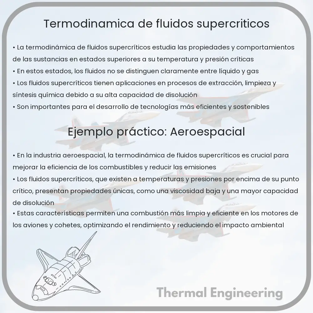 Termodinámica de fluidos supercríticos