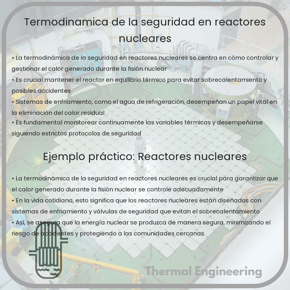Termodinámica de la seguridad en reactores nucleares