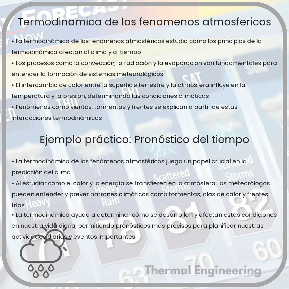 Termodinámica de los fenómenos atmosféricos