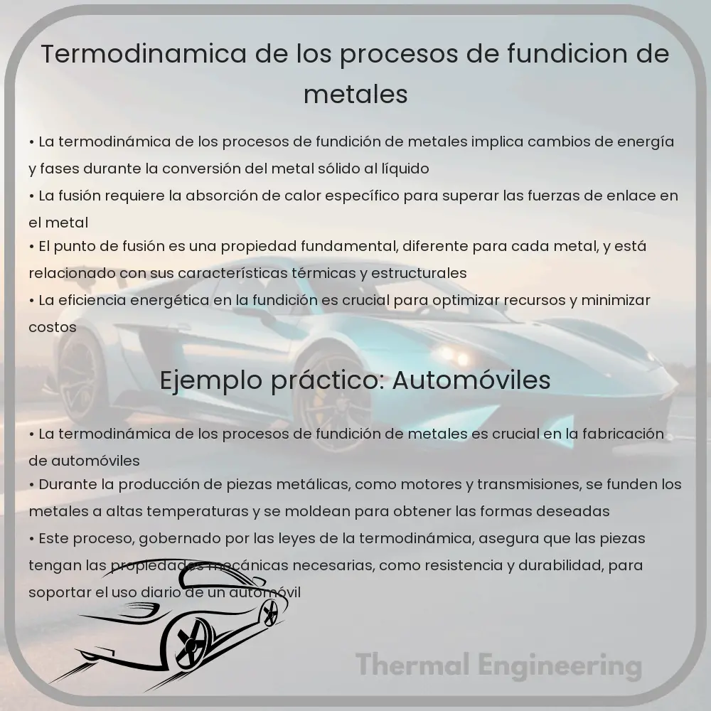 Termodinámica de los procesos de fundición de metales