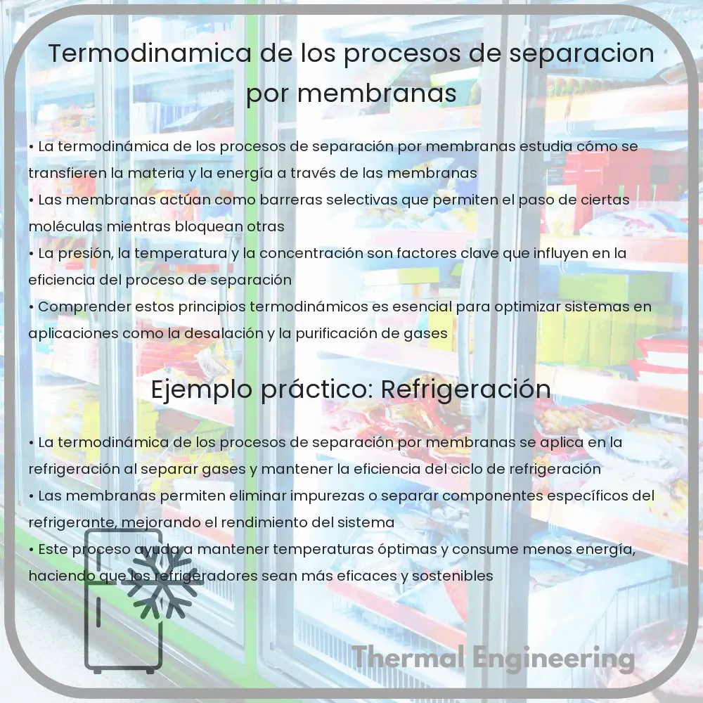 Termodinámica de los procesos de separación por membranas