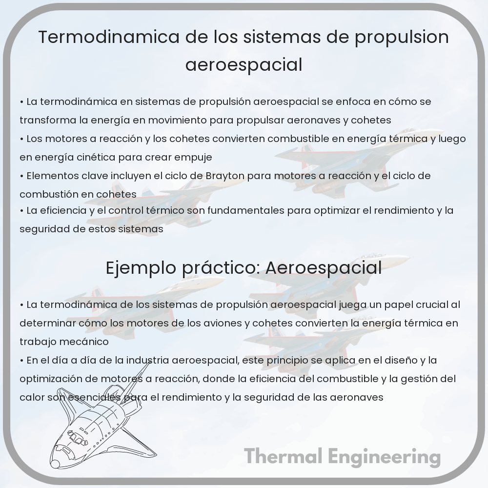 Termodinámica de los sistemas de propulsión aeroespacial