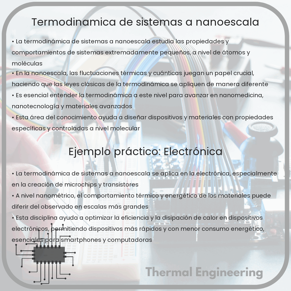 Termodinámica de sistemas a nanoescala