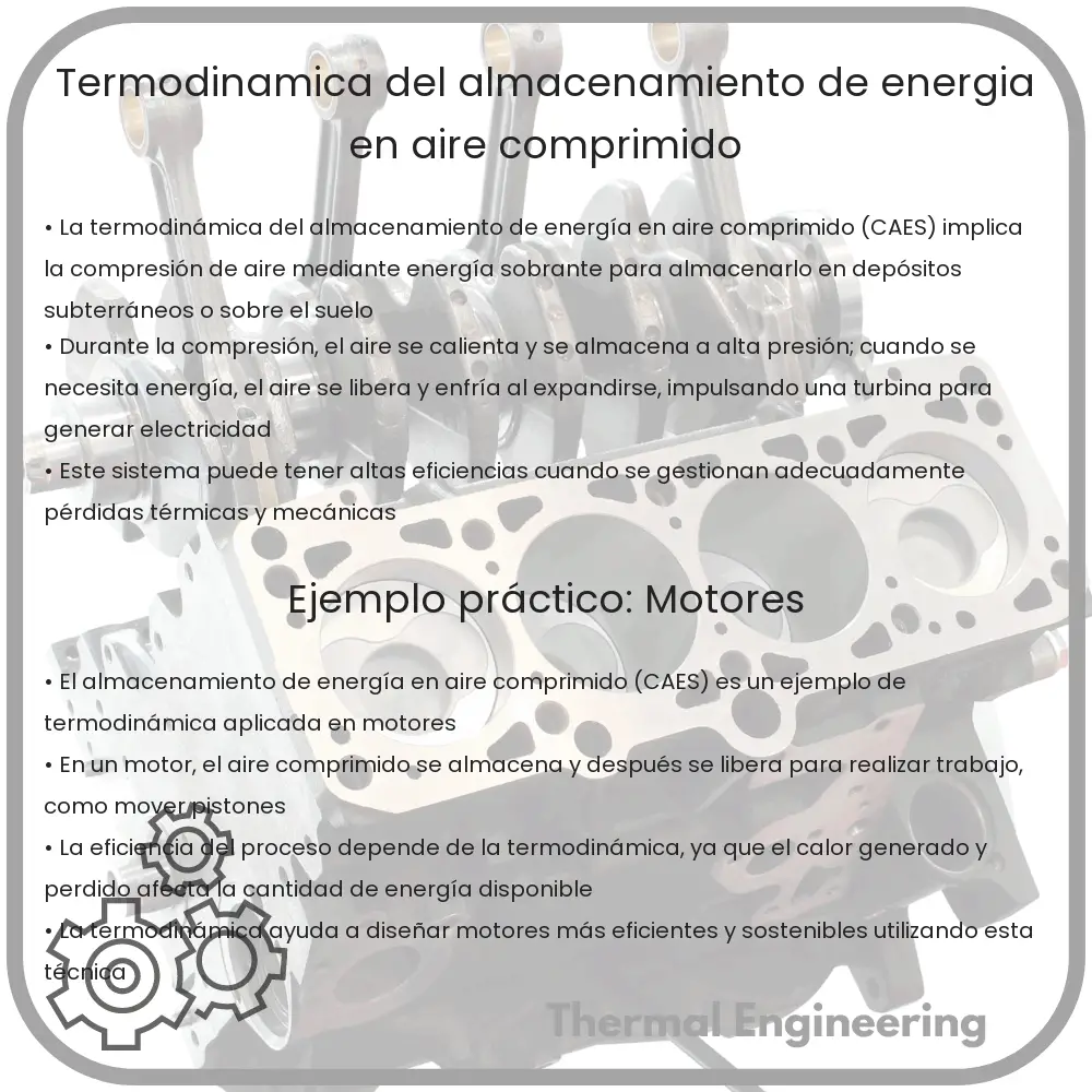 Termodinámica del almacenamiento de energía en aire comprimido
