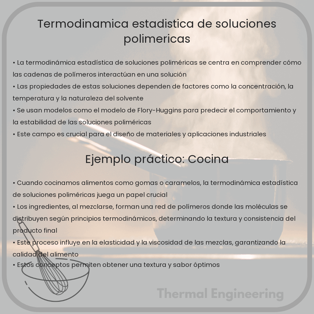 Termodinámica estadística de soluciones poliméricas