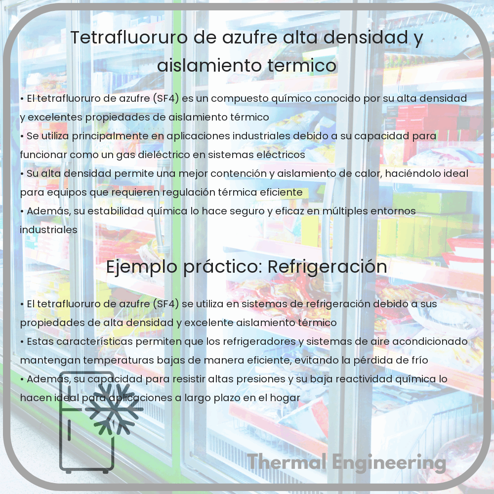Tetrafluoruro de Azufre: Alta Densidad y Aislamiento Térmico