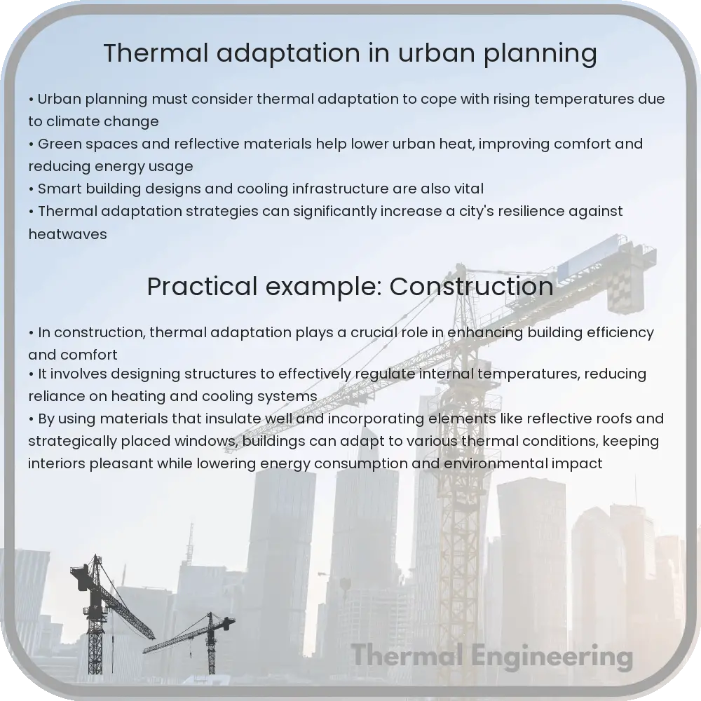 Thermal adaptation in urban planning