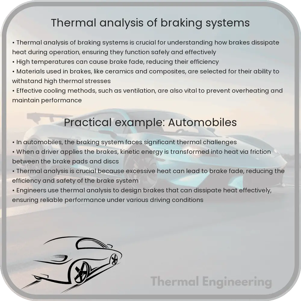 Thermal analysis of braking systems