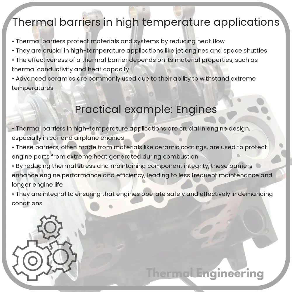 Thermal barriers in high-temperature applications