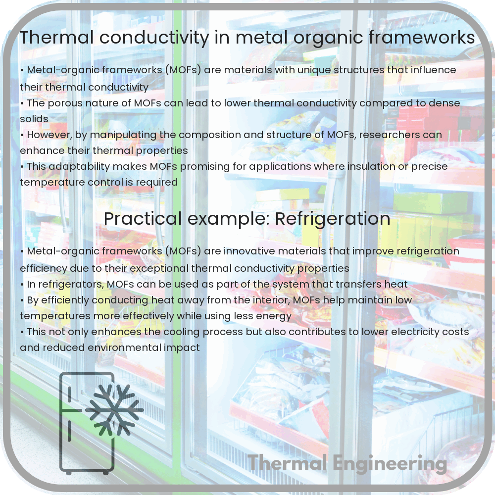 Thermal conductivity in metal-organic frameworks