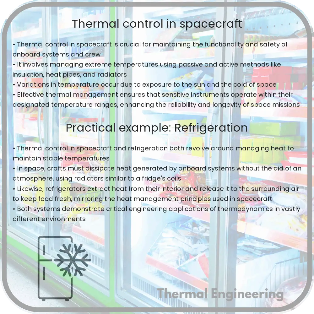 Thermal control in spacecraft