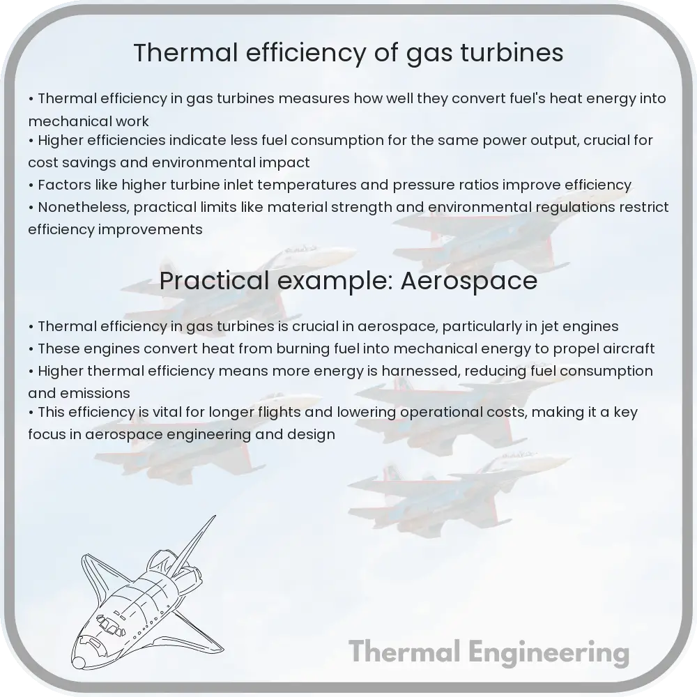 Thermal efficiency of gas turbines