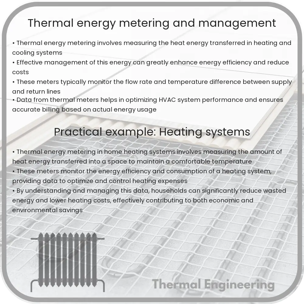 Thermal energy metering and management