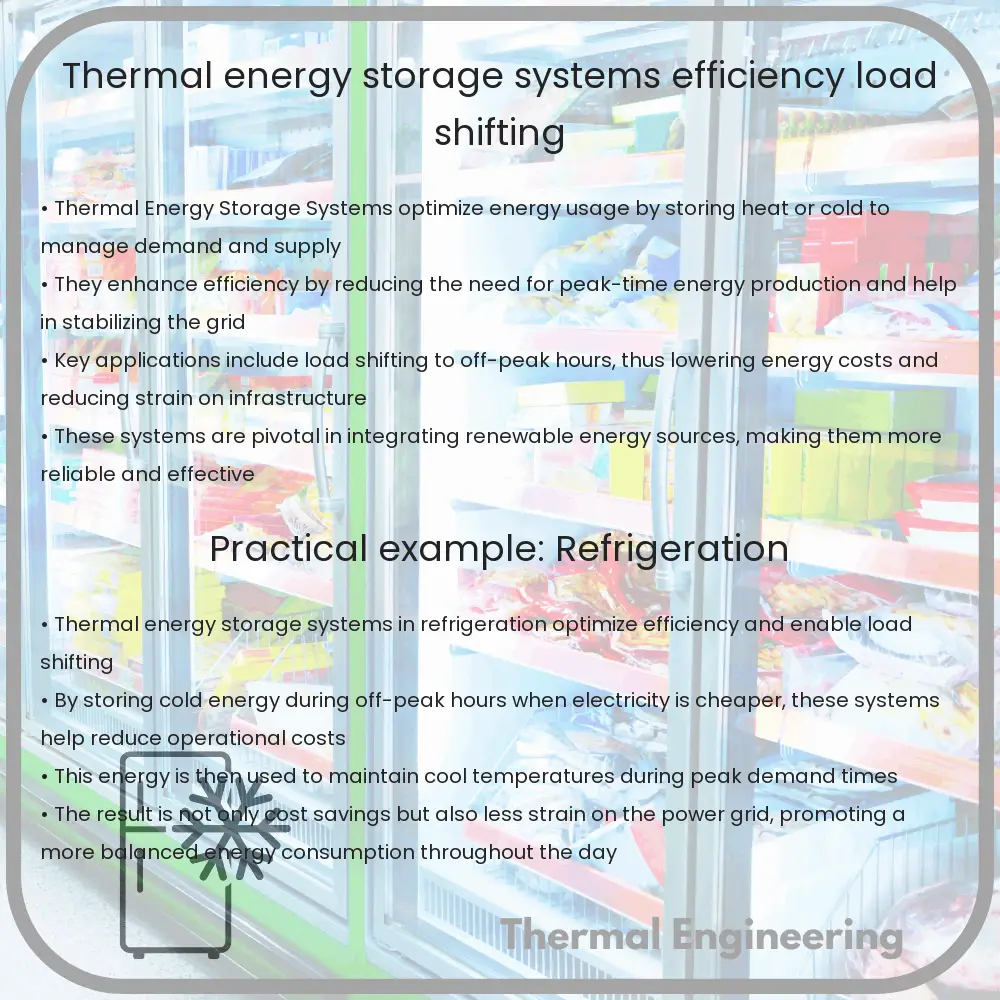 Thermal Energy Storage Systems Efficiency, Load Shifting