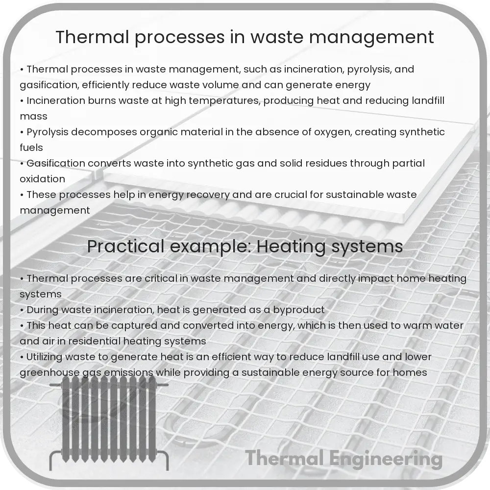Thermal processes in waste management