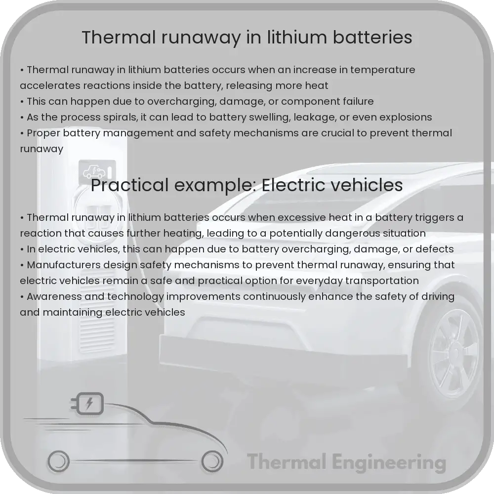 Thermal runaway in lithium batteries
