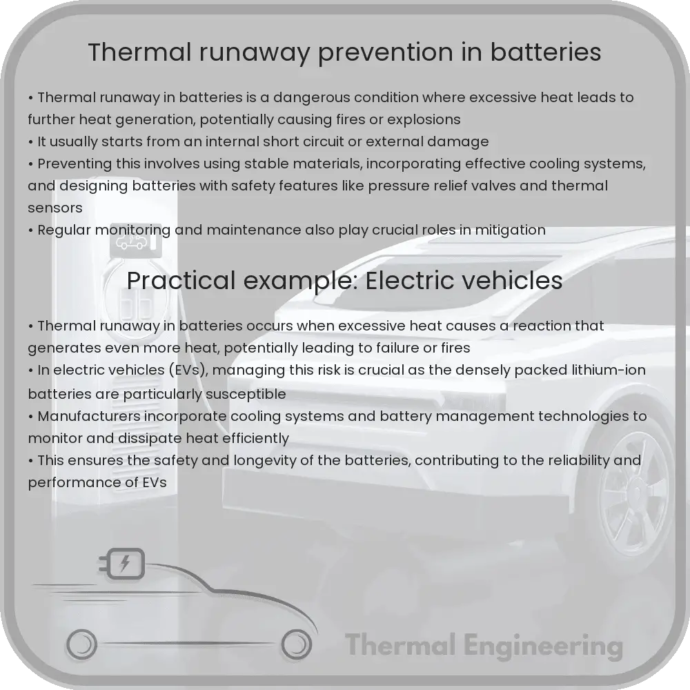 Thermal runaway prevention in batteries