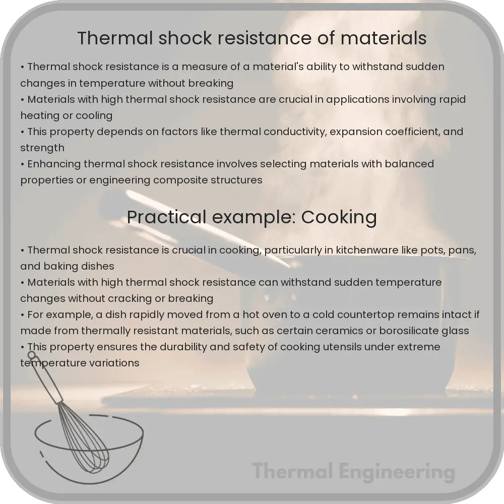 Thermal shock resistance of materials