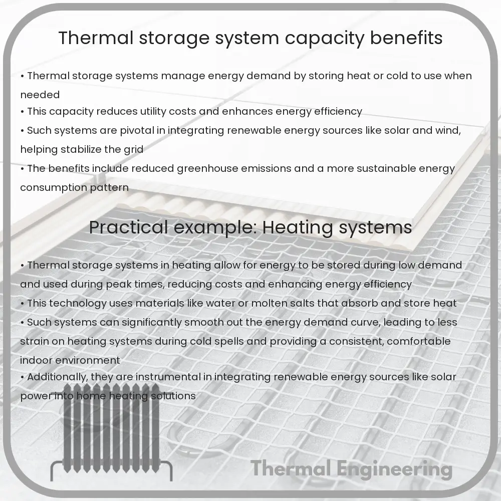 Thermal Storage System Capacity & Benefits
