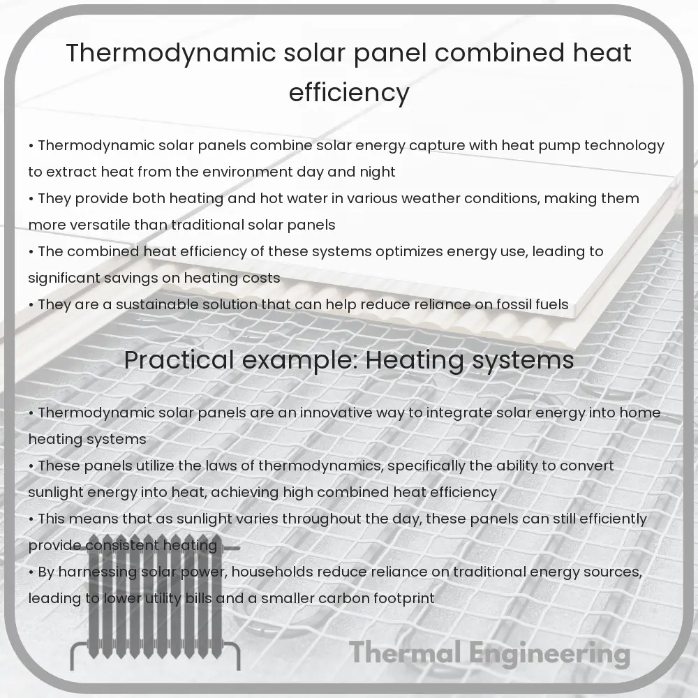 Thermodynamic Solar Panel | Combined Heat Efficiency