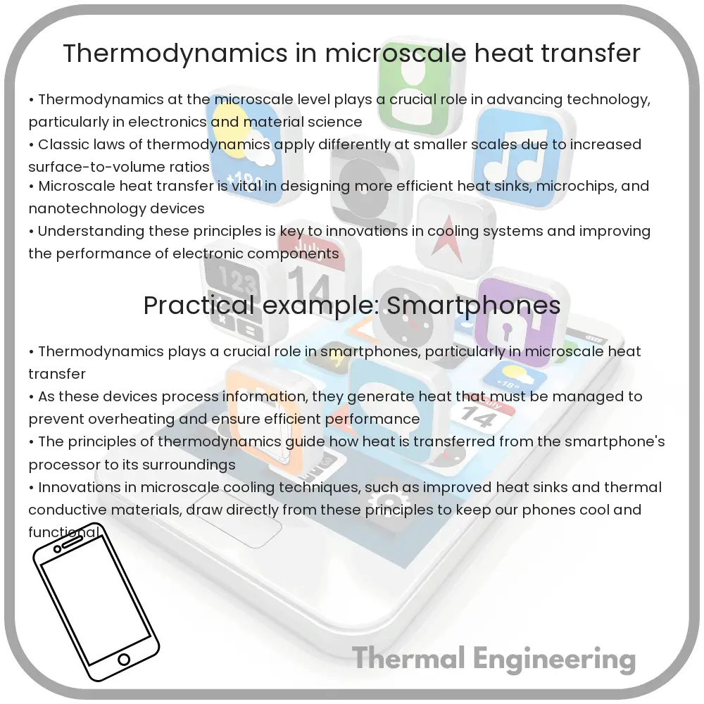Thermodynamics in microscale heat transfer