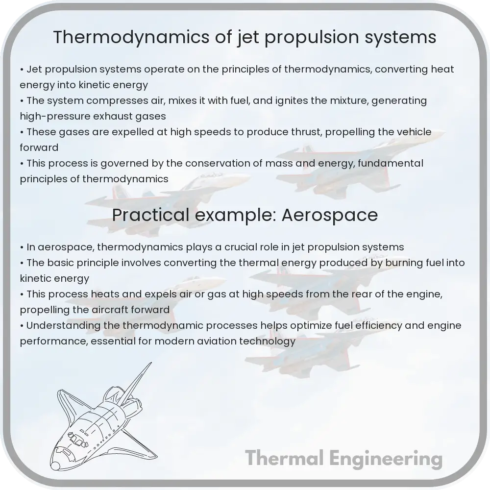 Thermodynamics of jet propulsion systems