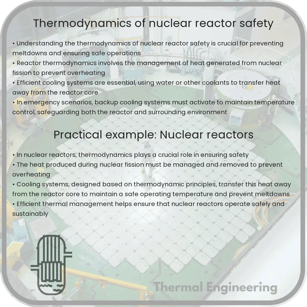 Thermodynamics of nuclear reactor safety