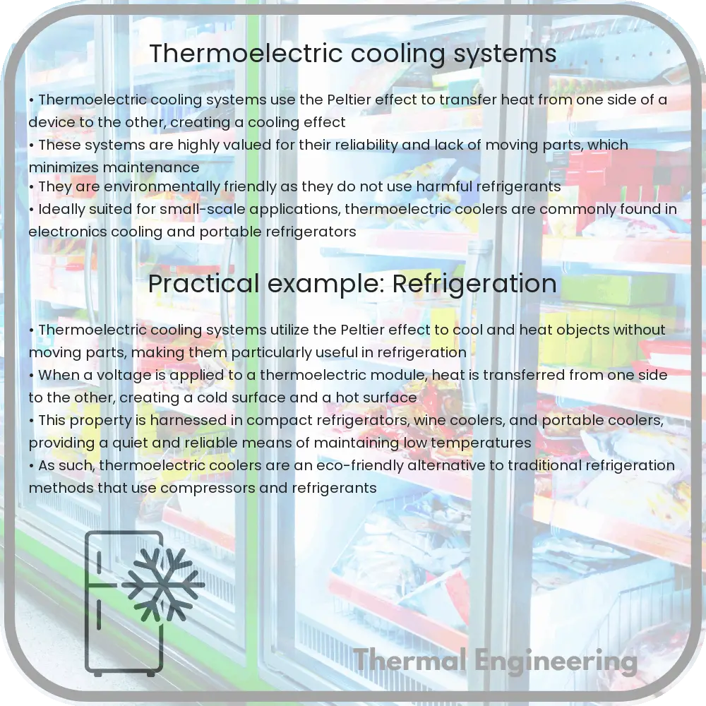 Thermoelectric cooling systems