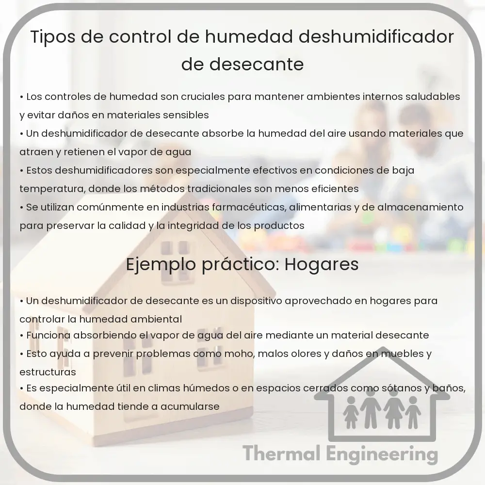 Tipos de Control de Humedad | Deshumidificador de Desecante