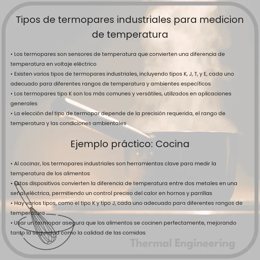 Tipos de Termopares Industriales para Medición de Temperatura