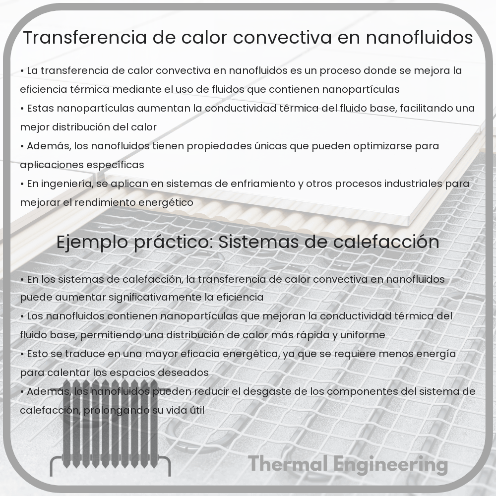 Transferencia de calor convectiva en nanofluidos