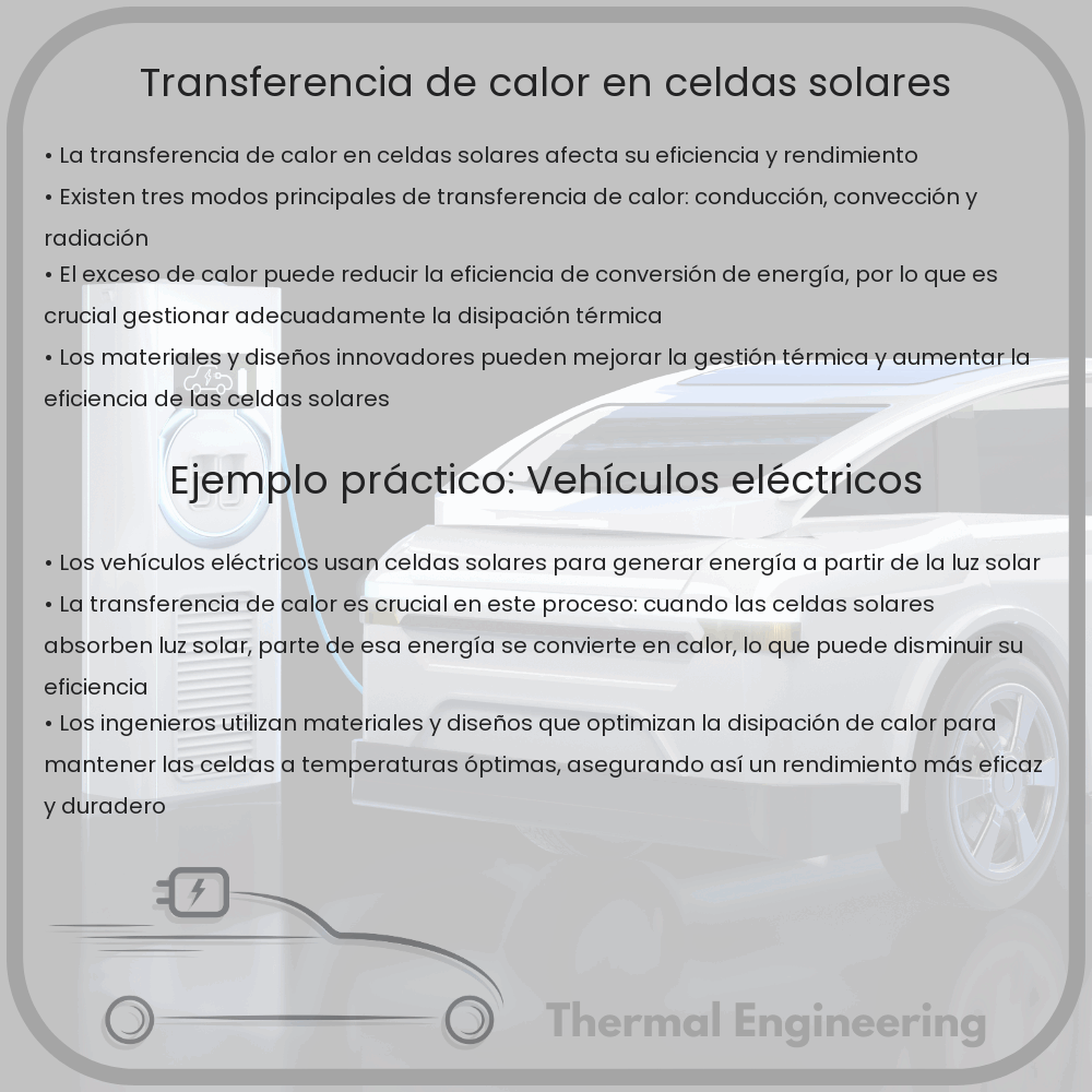 Transferencia de calor en celdas solares