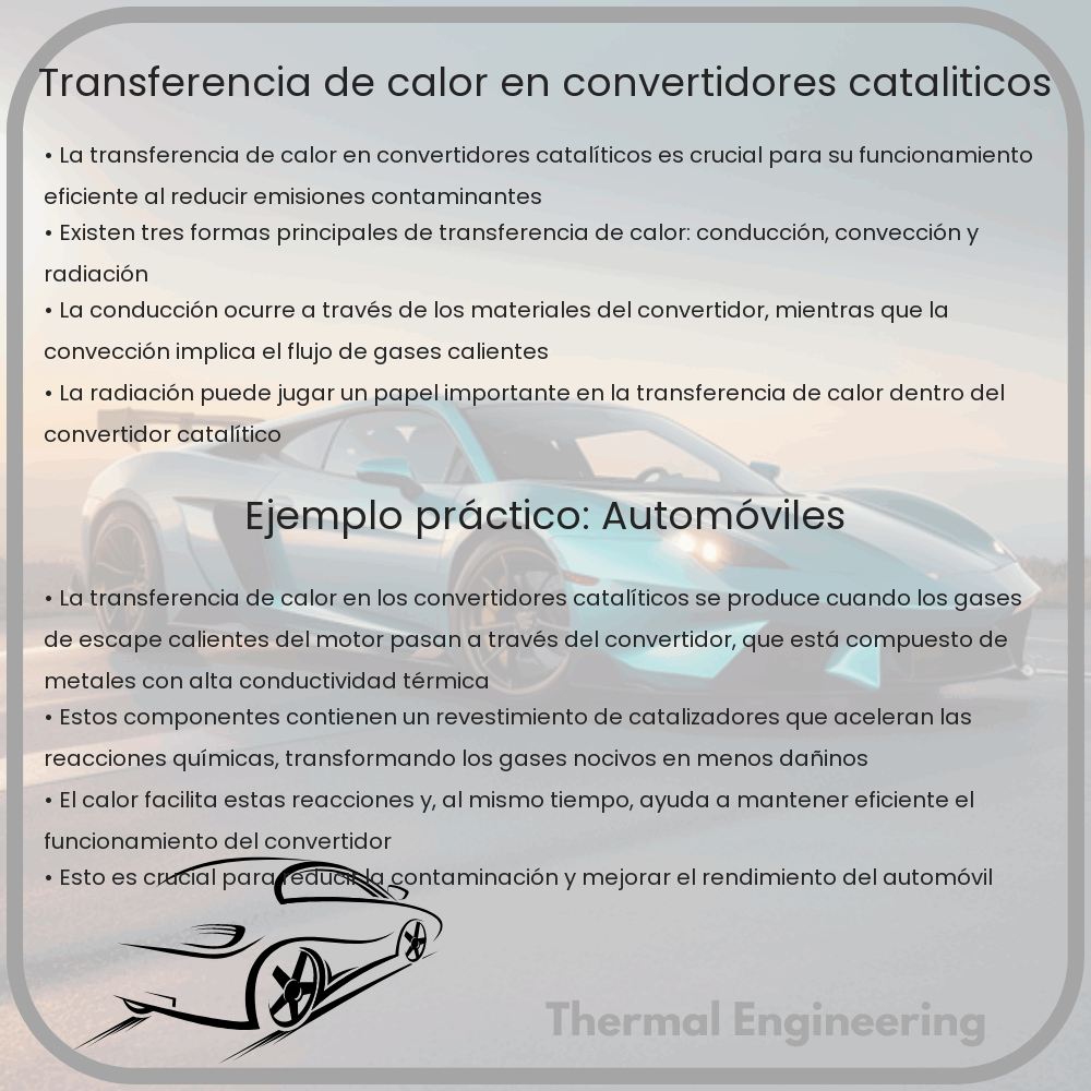 Transferencia de calor en convertidores catalíticos