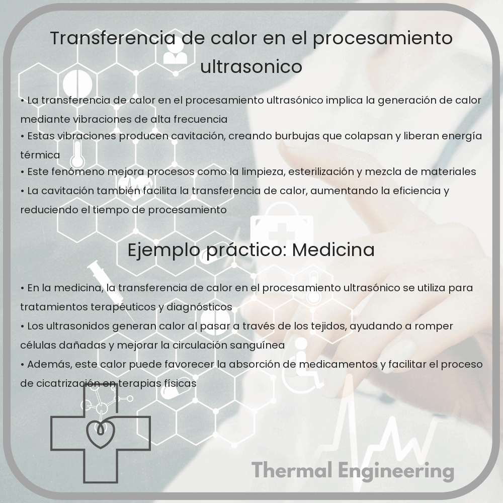 Transferencia de calor en el procesamiento ultrasónico