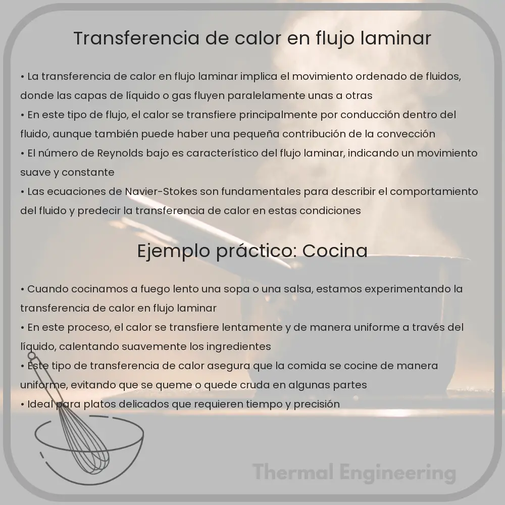Transferencia de calor en flujo laminar