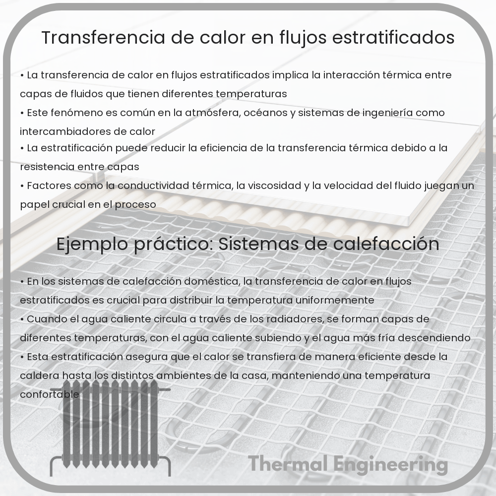 Transferencia de calor en flujos estratificados