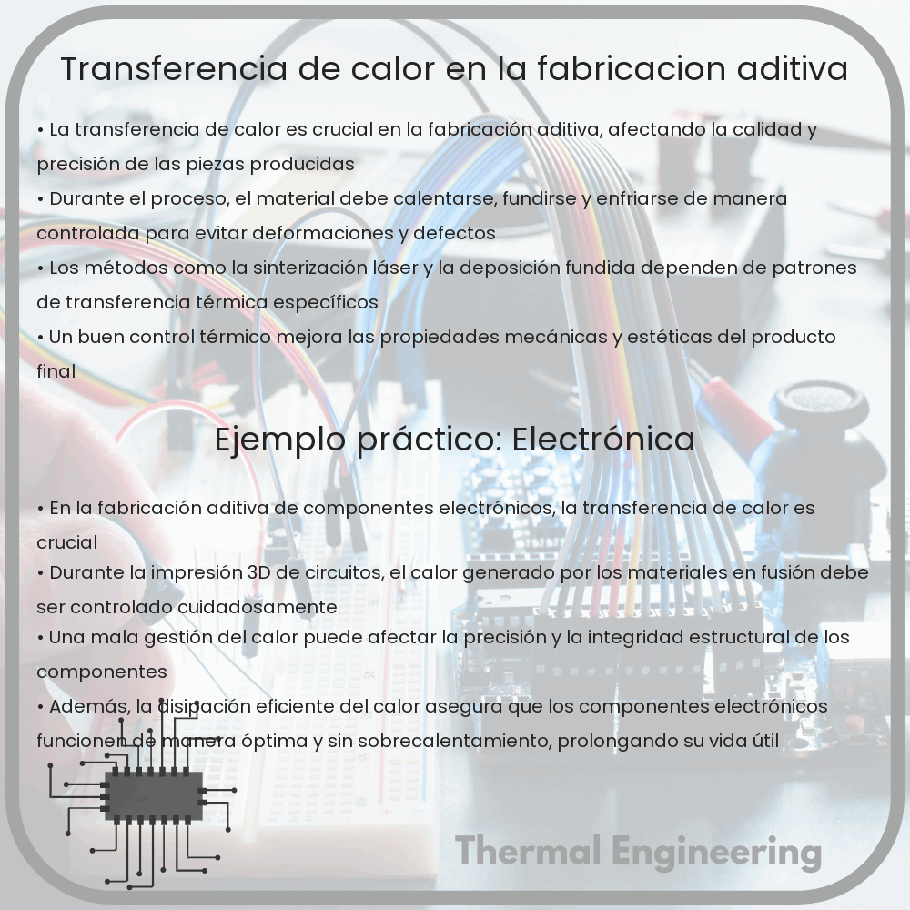 Transferencia de calor en la fabricación aditiva