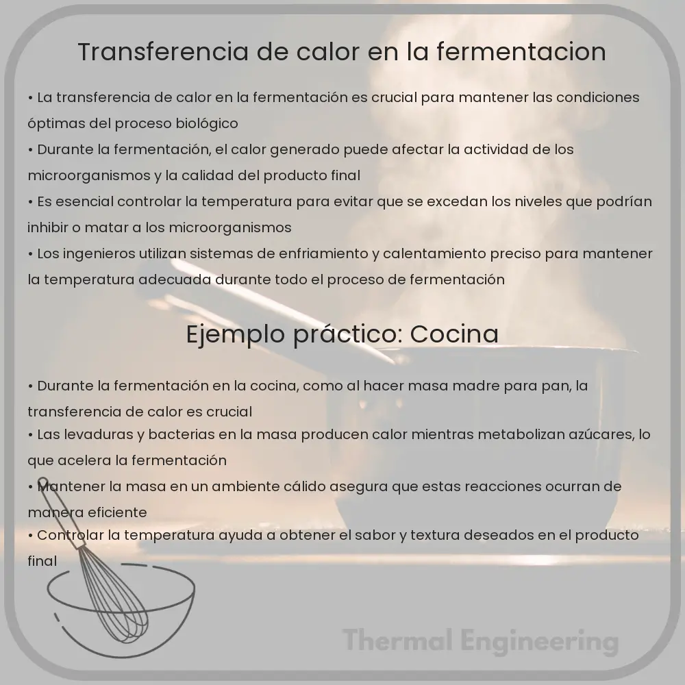 Transferencia de calor en la fermentación