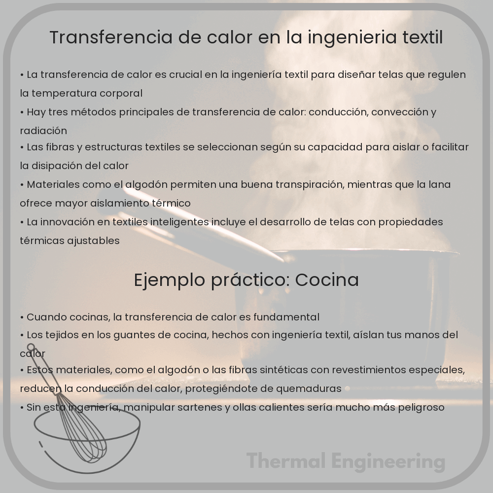 Transferencia de calor en la ingeniería textil