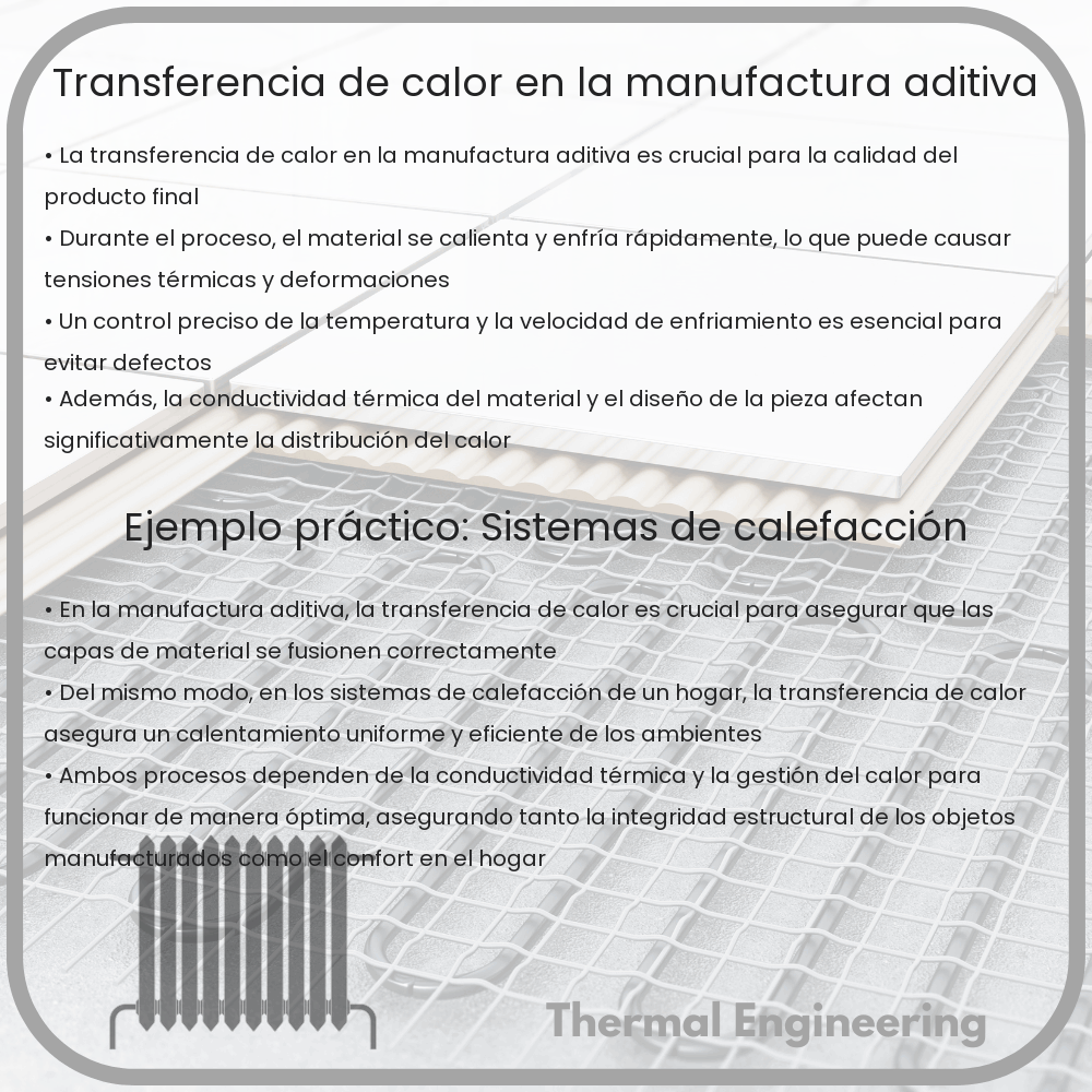 Transferencia de calor en la manufactura aditiva