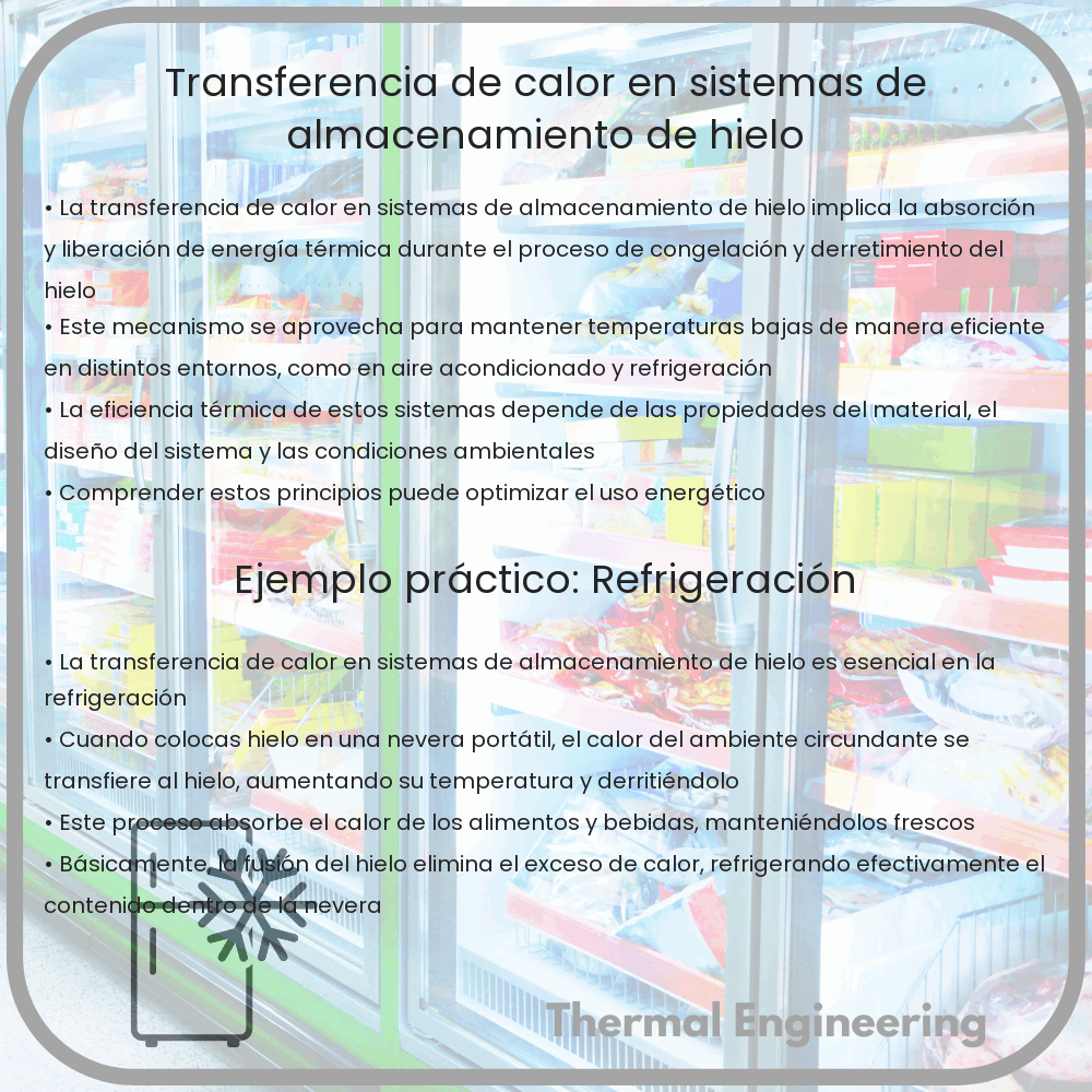 Transferencia de calor en sistemas de almacenamiento de hielo