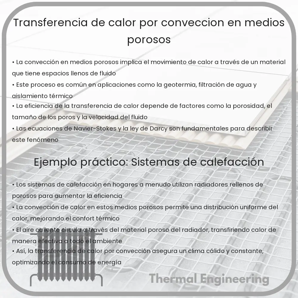 Transferencia de calor por convección en medios porosos