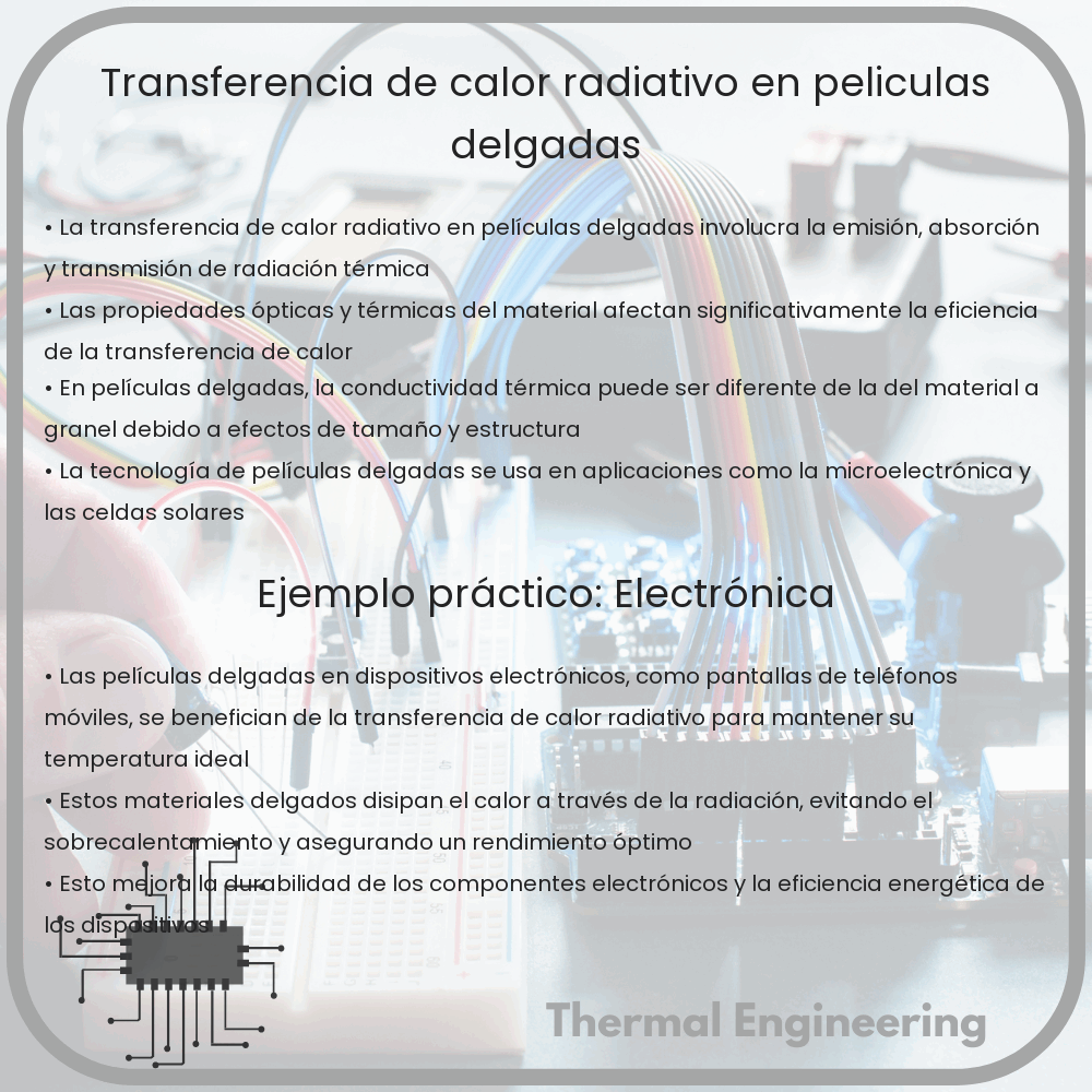 Transferencia de calor radiativo en películas delgadas